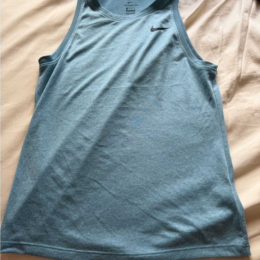 Nike Dri Fit Light Blue Athletic Tank Top